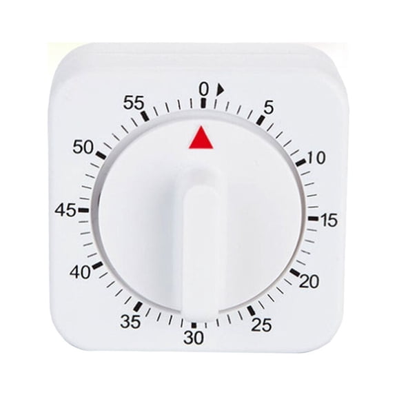 HONMEET Analog Kitchen Timer White Cooking Timer with Loud Alarm for Home, Kitchen, Cooking, Baking, and Time Management