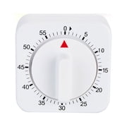 HONMEET Analog Kitchen Timer White Cooking Timer with Loud Alarm for Home, Kitchen, Cooking, Baking, and Time Management