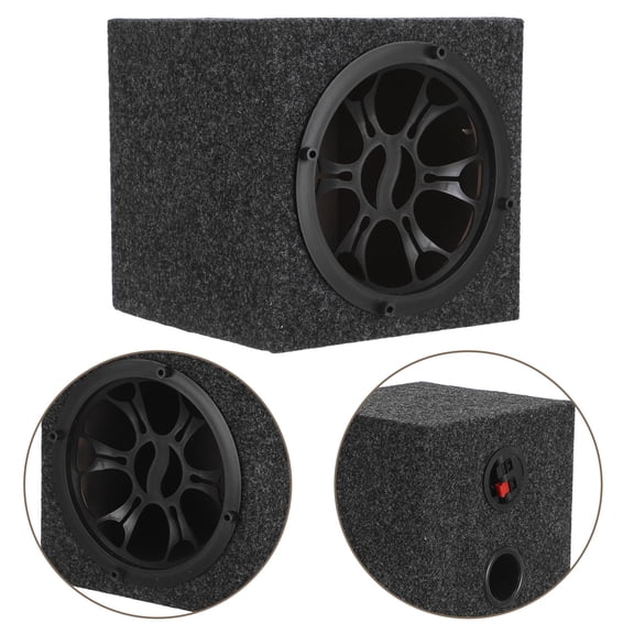 HONMEET Wooden Single Speaker Enclosure Box, Subwoofer Cabinet for Home Stereo Audio Equipment, Bass Woofer Housing System