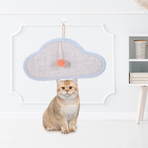 HONMEET Cat Carpet Scratcher Cloud Shape Sisal Hemp 1Pack