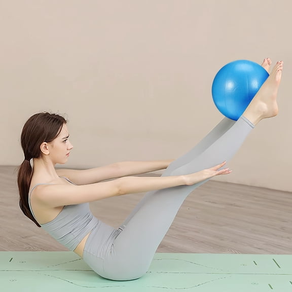 HONMEET Small Blue Exercise Ball for Stability Training Workout with Slip Resistant Texture