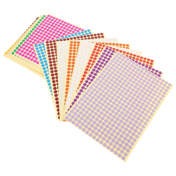 HONMEET Small Dot Stickers Multi Color Round Self Adhesive Labels for Home Decoration and Sorting