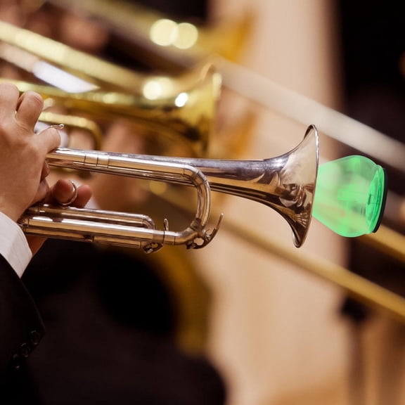 HONMEET Lightweight Plastic Trumpet Practice Mute Green Designed for Noise Reduction