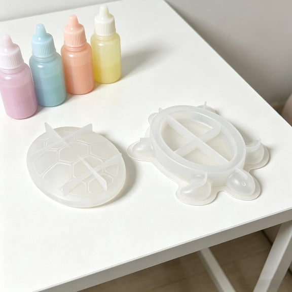 HONMEET Small Turtle Resin Mold Silicone for Crafting 3D Marine Animal White Color