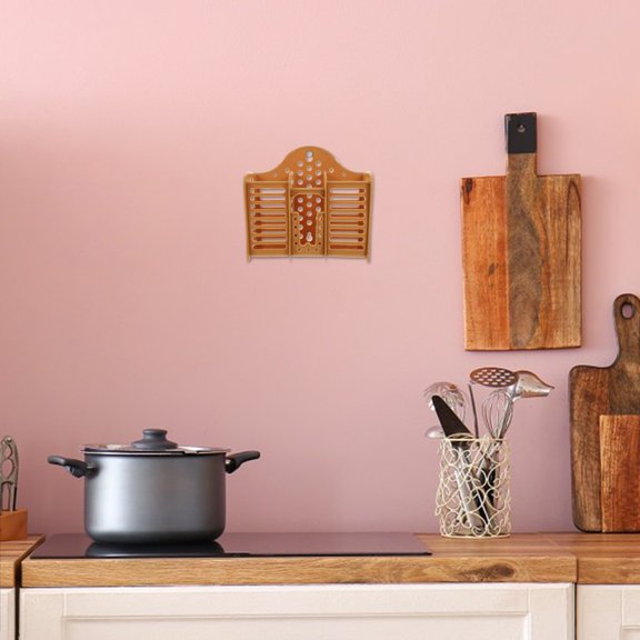 HONMEET Spoon And Fork Organizer Chopstick Holder ABS Orange Hollow Drainage Kitchen Organization 1Set