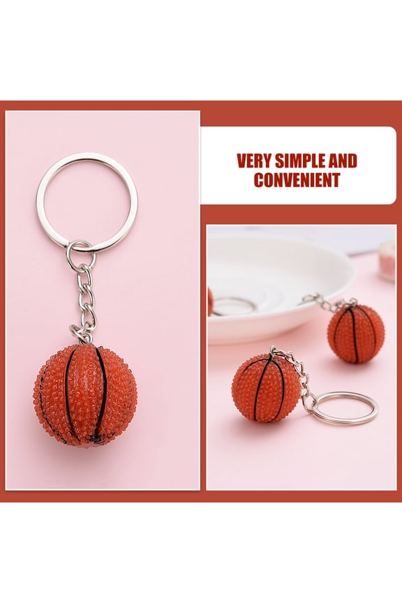 Sports Keychains with Multi Basketball Shape Keychain 1Pack