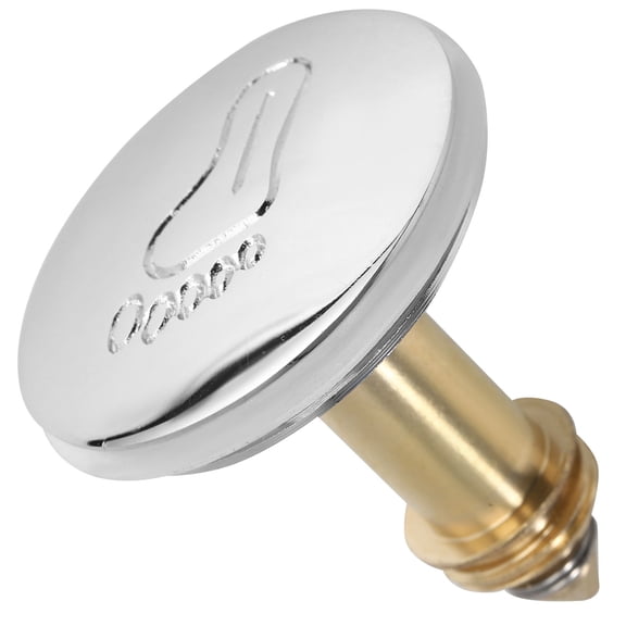 HONMEET Stainless Steel Push Button Sink for Bathroom and Kitchen Drains, Easy to Install and Use, Drain Plug