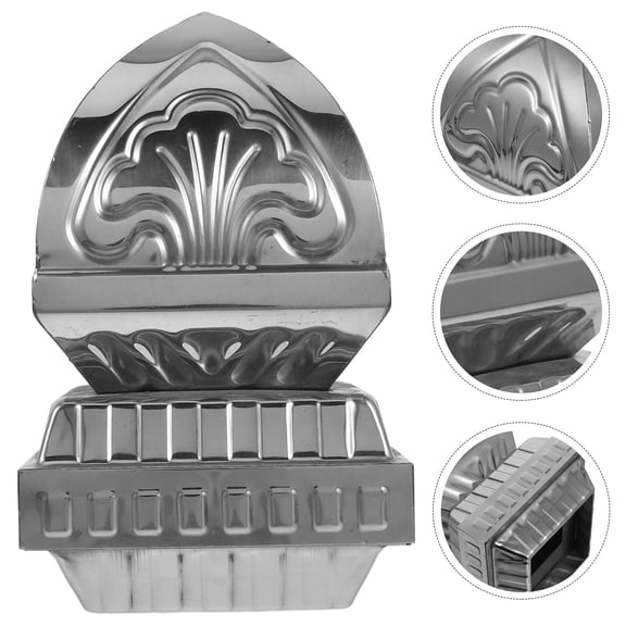 HONMEET Plated Silver Metal Fence Caps Replacement Finials Durable Decorative Fence Post Tops for Household Railings