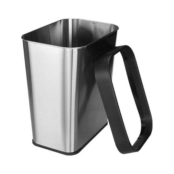 HONMEET Stainless Steel Garbage Can Black Finish for Home Hotel and Restaurant Use
