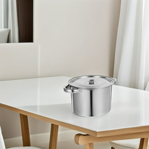 HONMEET Thickened Metal Stew Pot with Polished Exterior, Cookware for Boiling, Stewing, and Everyday Cooking