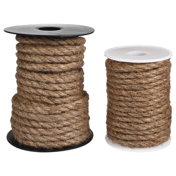 HONMEET Strong Coffee Burlap Twine Rope for Crafting Binding Gardening and Hanging