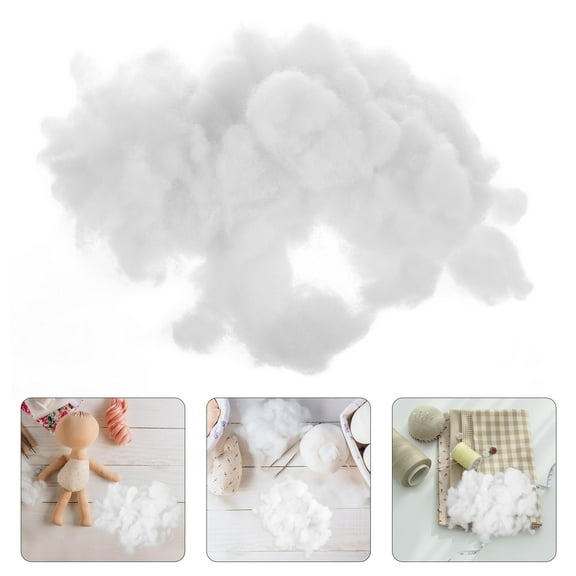 HONMEET High Elastic White Fiber Fill for Dolls and Pillows Safe and Skin-Friendly