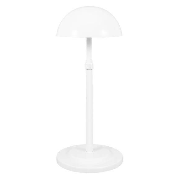 HONMEET Sturdy Adjustable White Hat Display Rack for Hats and Wigs in Retail Settings