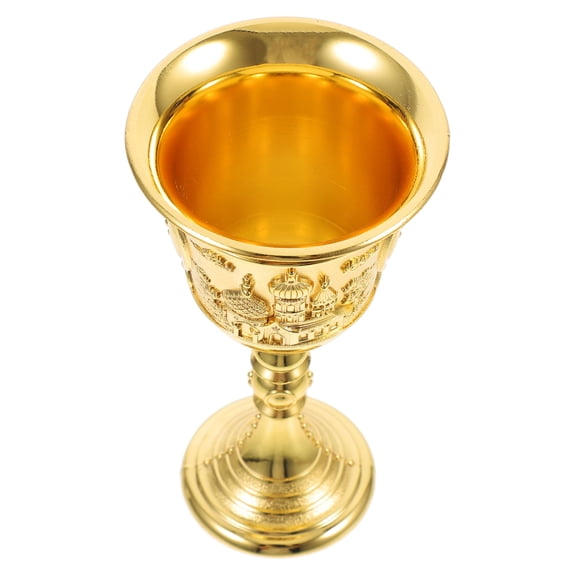 HONMEET Set of 4 Golden Metal Wine Cups Vintage Elegant Drinkware for Home, Party, Bar, and Outdoor Use