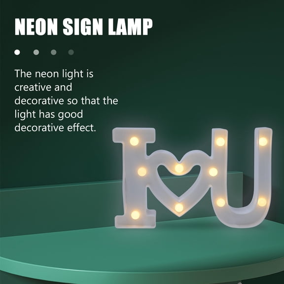 HONMEET Table Decor Neon Sign White Light Up Letters for Wedding Party and Proposal Scenes