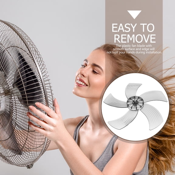 HONMEET Table Fan Replacement Blades Plastic Fan Leaves Black Color Easy to Use