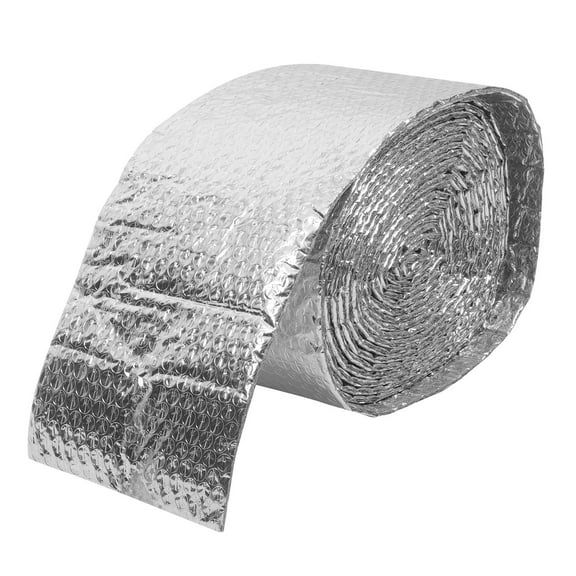 HONMEET Aluminum Foil Insulation Roll 300x6x0.1in Fireproof Heat Reflective Pad for Home and Industrial Use