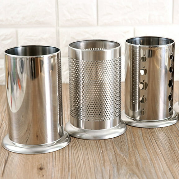 HONMEET Thickened Stainless Steel Kitchen Utensil Holder for Countertop Organization, 1-Pack