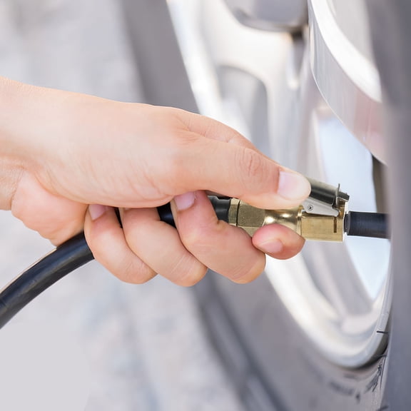 HONMEET Black Flexible Tire Inflator Extension Hose with Quick Connect for Car, Bike, Motorcycle Air Pump Accessories