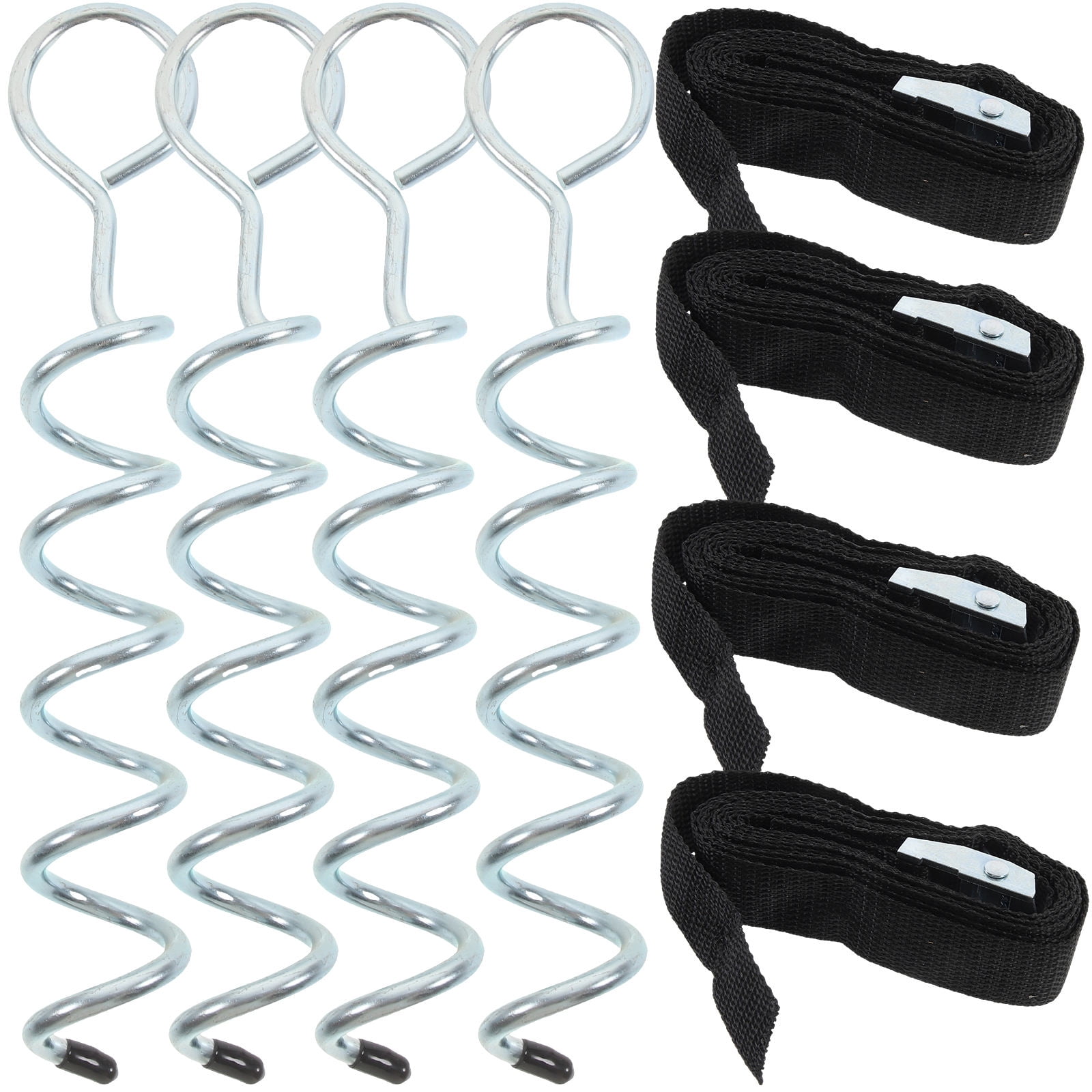 HONMEET Heavy Duty Ground Stakes Assorted Color 1 Set (4 Stakes + 4 ...