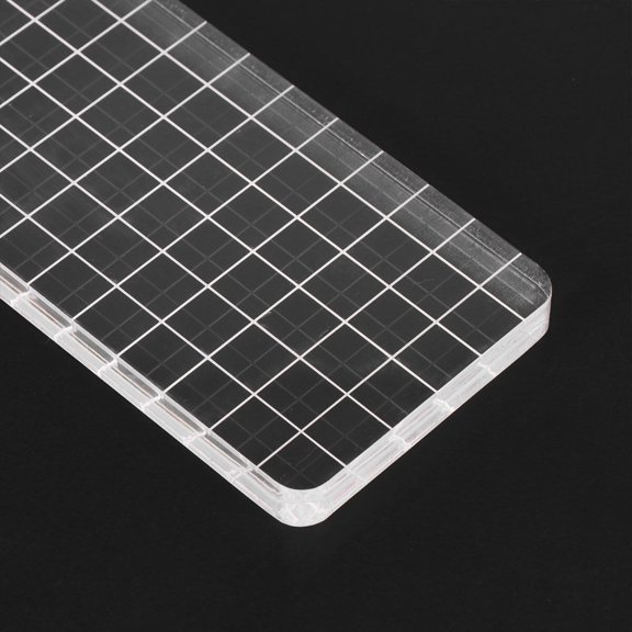 HONMEET Transparent Acrylic Block Pad for Precise Seal Making with Grid Lines and Smooth Grip Edges