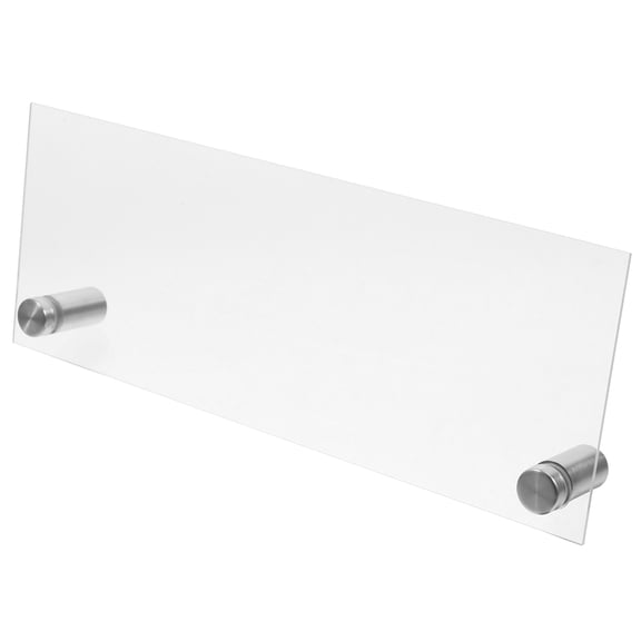 HONMEET Transparent Acrylic Desk Name Plate with Blank Space for Custom Printing