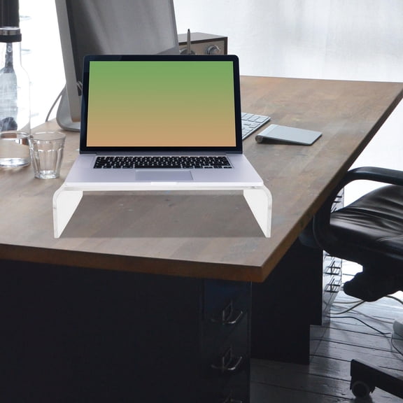 HONMEET Transparent Acrylic Stool for Laptop Ergonomic Support 1Pack