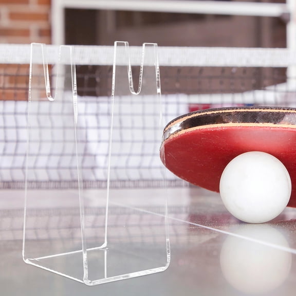 HONMEET Transparent Acrylic Table Tennis Paddle Display Rack for Ping Pong with Stable Base Organizer