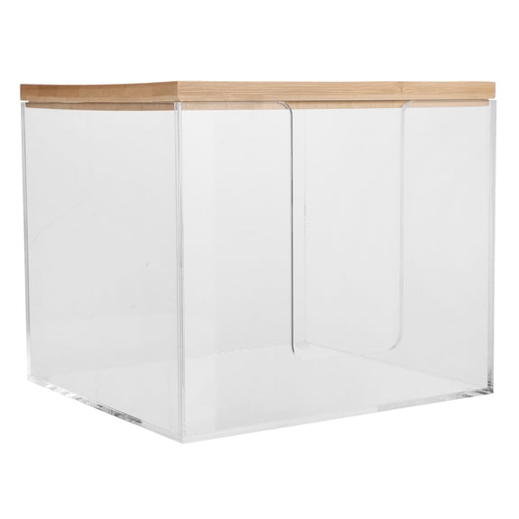 HONMEET Transparent Acrylic Tissue Holder Efficient for Bathroom and Home Use Size 5.5x5.5x5.5 inches