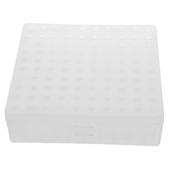 HONMEET Transparent Sample Vial Storage Box with 100 Wells Durable and Solvent Resistant for Laboratory Use