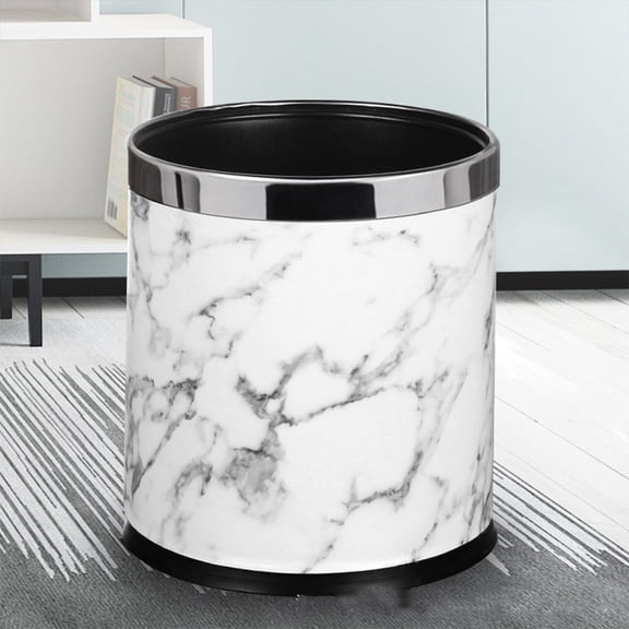 HONMEET Fireproof White Garbage Container with Airtight Rubber Base for Secure Storage and