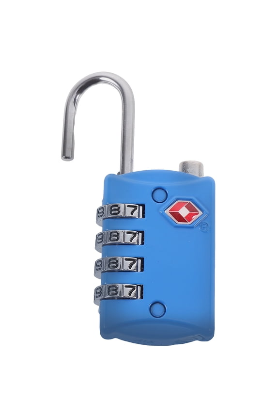 Resettable 4 Digit Combination Password Lock Blue Tsa Approved for Luggage Security and Travel