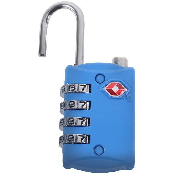HONMEET Travel Password Lock TSA Approved 4Digit Combination Antitheft Lock Zinc Alloy Blue for Security