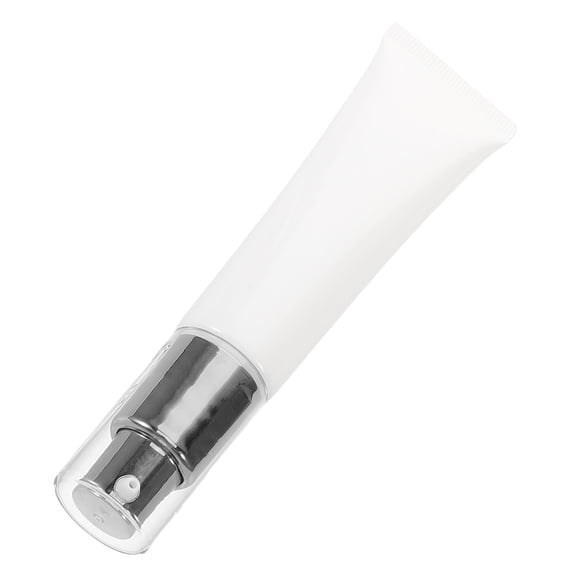 HONMEET Refillable Plated Silver Makeup Tube with Pump Dispenser for Cosmetic Storage