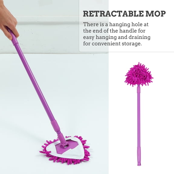 HONMEET Chenille Mop with Extendable Pole for Deep and Efficient Household Floor Cleaning