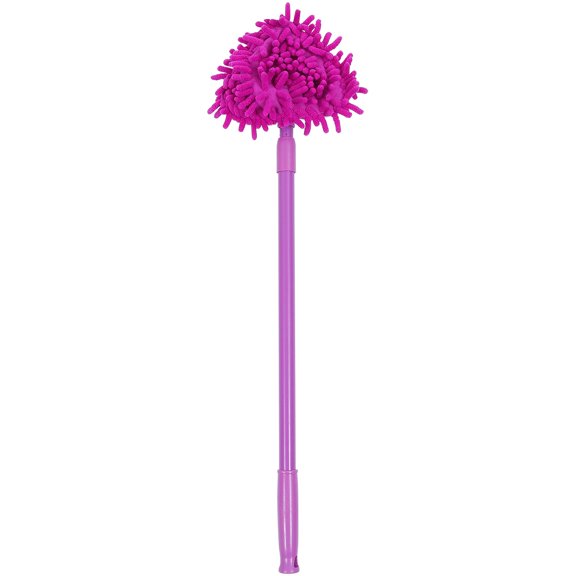 HONMEET Triangular Cleaning Mop with Adjustable Telescoping Handle and Thick Chenille for Glass and Floors