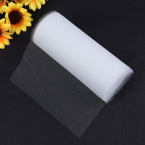 HONMEET Tulle Mesh Fabric Rolls 1Pcs Silver Gray for Party Decorations and DIY