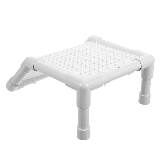 HONMEET Turtle Rocks for Tank Turtle Basking Platform Plastic White Sunbathing Area Living Room 1Pcs