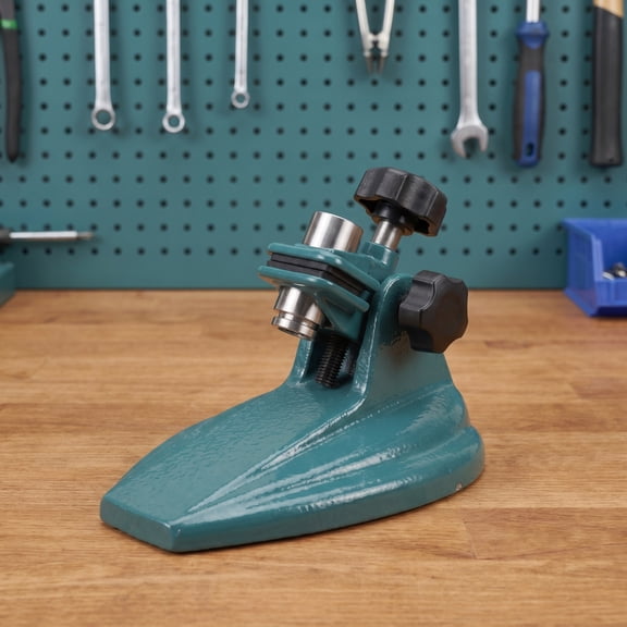 HONMEET Universal Compatible Sky Blue Micrometer Stand with Double Clamp Pads for Accurate Measurements