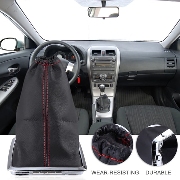 HONMEET Universal Manual Gear Shifter Gaiter Black Sturdy Plastic Gear Stick Shifter Boot