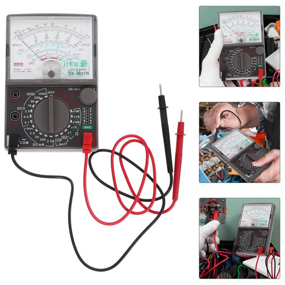 HONMEET User Friendly Analog Multimeter with Manual Range Selection Portable Black Design