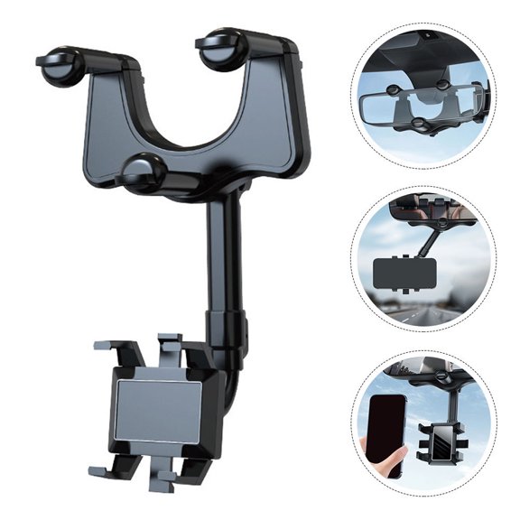 HONMEET Auto Phone Holder Multifunctional Car Phone Stand Black 1Pack