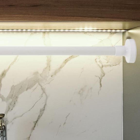 HONMEET Telescoping White Curtain Rod Adjustable for Clothes Drying Or Shower