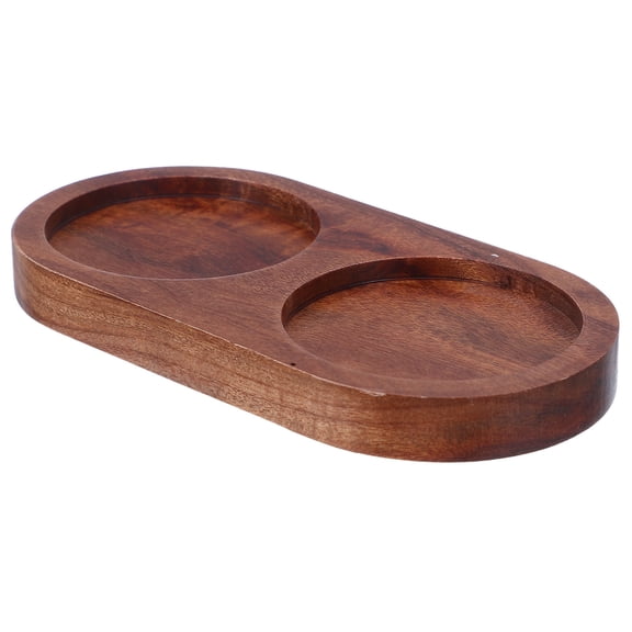 HONMEET Wooden Pepper Base Tray for Kitchen Table, Stable Rest and Organizer for Spice Display