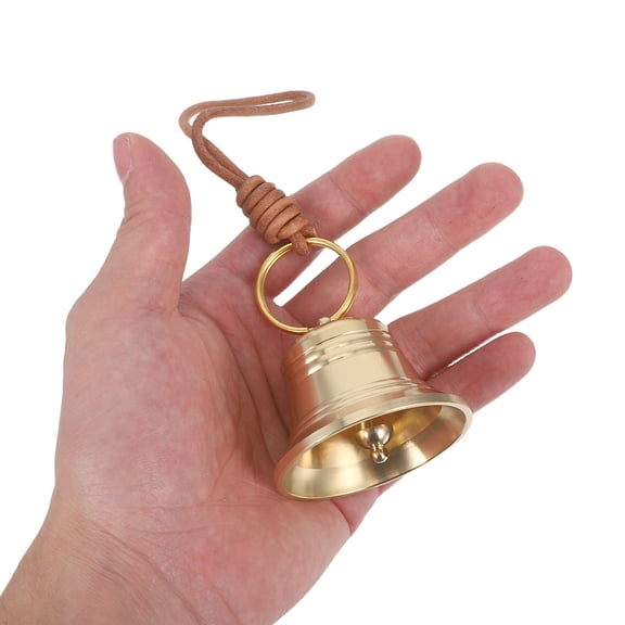 HONMEET Vintage Style Brass Door Knob Bell Elegant Hanging Chime for Home Entryway Decoration