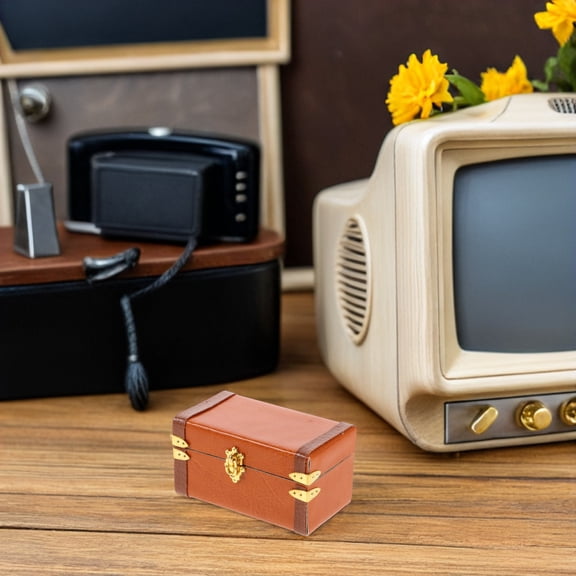 HONMEET Miniature Travel Suitcase Decorative Display for Micro World Decor 1Pcs