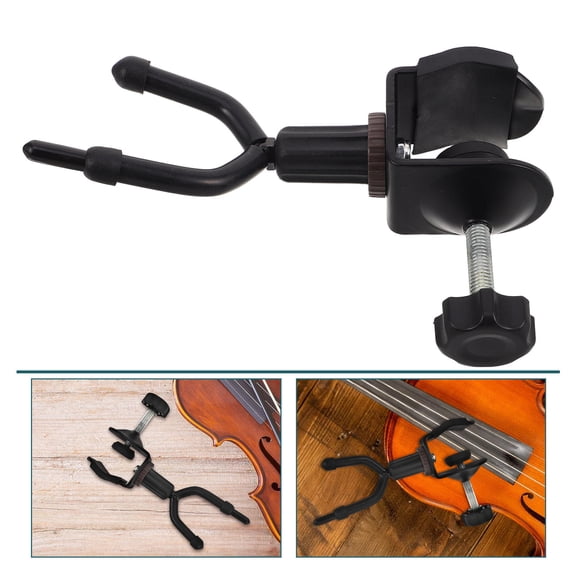 HONMEET Black Metal Violin Display Stand Holder for One Violin - and Stylish Storage Solution for Home or Studio