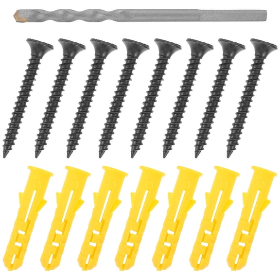 HONMEET Wall Anchor and Concrete Screws Set with Brick Drill Bit, Heavy Duty Fasteners for Masonry, Concrete, and Brick Walls