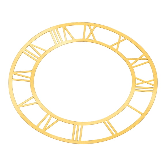HONMEET Modern Frameless Round Acrylic Wall Clock Sticker with Elegant Roman Numerals for Home Decor