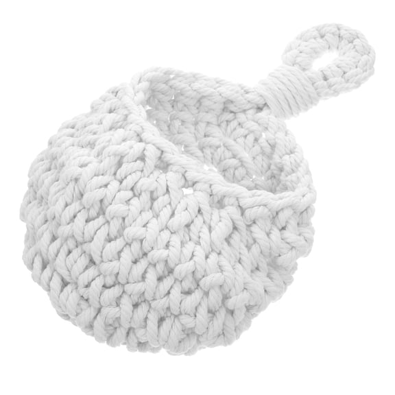 HONMEET White Cotton Wall Hanging Basket for Fruit, Vegetable Storage and Kitchen Home Organization